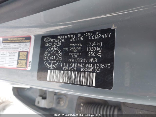 Продаж на аукціоні авто 2021 Hyundai Elantra Preferred Ivt, vin: KMHLM4AG9MU123570, номер лоту: 12698125
