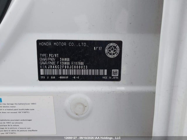 Продаж на аукціоні авто 2018 Acura Rlx, vin: JH4KC2F90JC800023, номер лоту: 12698127