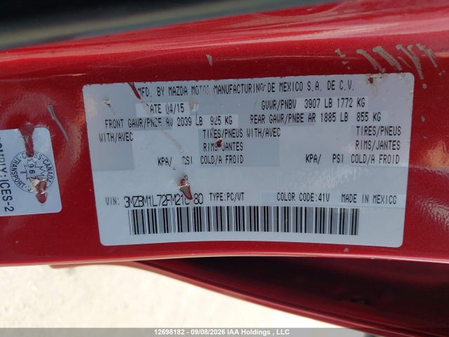 Mazda 3 TOURING 2015 3MZBM1L72FM216480 Image 9
