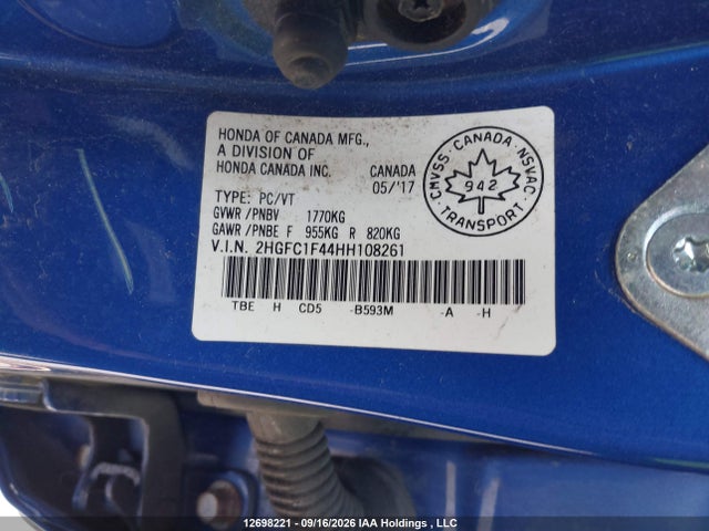 Honda Civic 2017 2HGFC1F44HH108261 Image 19