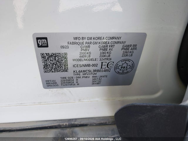 Aukcja sprzedaży 2024 Buick Encore Gx Preferred, vin: KL4AMCSL3RB014892, numer aukcji: 12698257