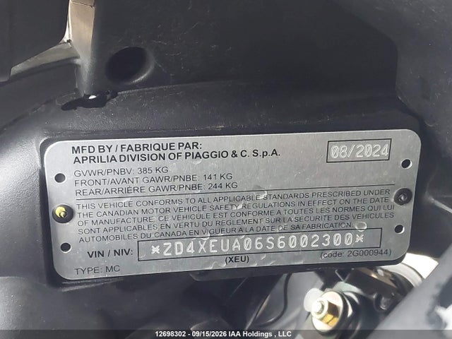 Aprilia Rs 457 2025 ZD4XEUA06S6002300 Image 12