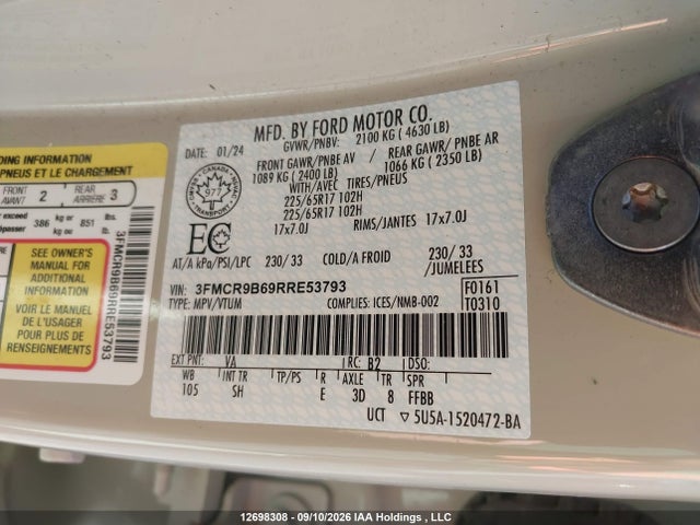 3FMCR9B69RRE53793 Ford Bronco Sport Big Bend