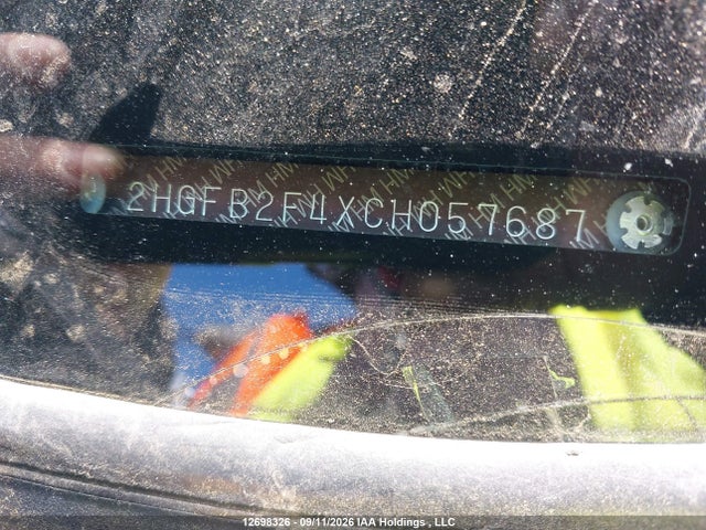 Aukcja sprzedaży 2012 Honda Civic Lx, vin: 2HGFB2F4XCH057687, numer aukcji: 12698326