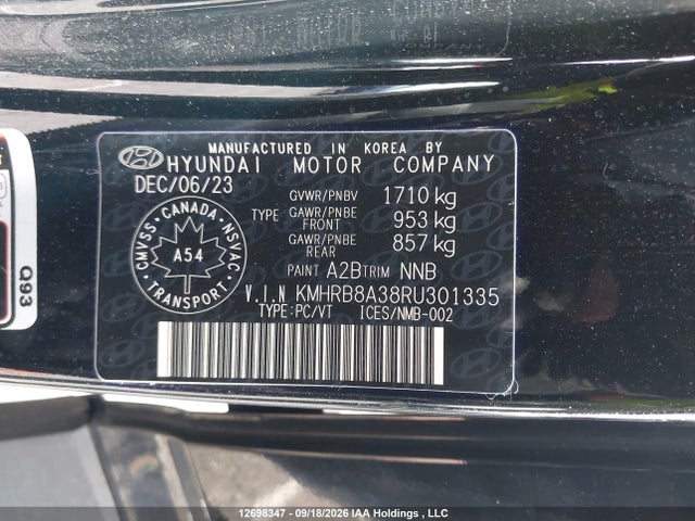 2024 Hyundai Venue Essential მანქანა იყიდება აუქციონზე, vin: KMHRB8A38RU301335, აუქციონის ნომერი: 12698347