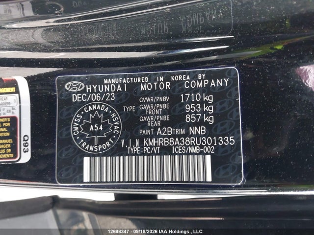 2024 Hyundai Venue Essential მანქანა იყიდება აუქციონზე, vin: KMHRB8A38RU301335, აუქციონის ნომერი: 12698347