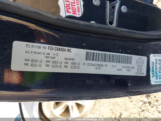 2015 Dodge Charger Sxt მანქანა იყიდება აუქციონზე, vin: 2C3CDXHG1FH835528, აუქციონის ნომერი: 12698382