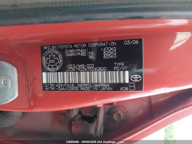Продажа на аукционе авто 2007 Toyota Yaris, vin: JTDKT923475040820, номер лота: 12698406