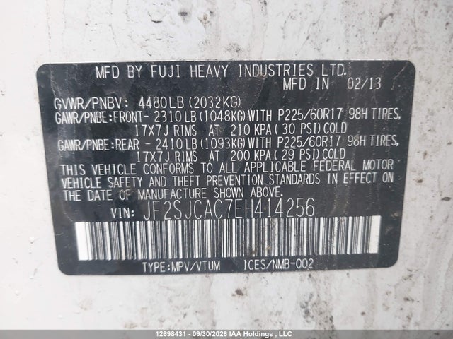 Subaru Forester 2.5i/2.5i Convenience Package 2014 JF2SJCAC7EH414256 Image 19