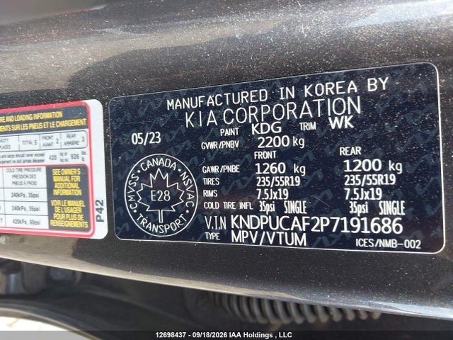 KNDPUCAF2P7191686 KIA Sportage Lx/x-line