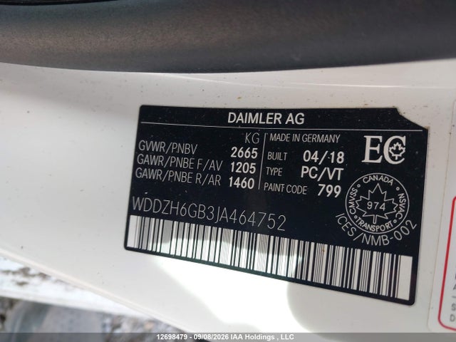 Продаж на аукціоні авто 2018 Mercedes-benz E 400 4matic, vin: WDDZH6GB3JA464752, номер лоту: 12698479