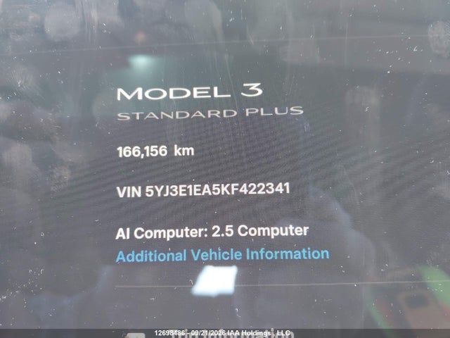 Aukcja sprzedaży 2019 Tesla Model 3, vin: 5YJ3E1EA5KF422341, numer aukcji: 12698486