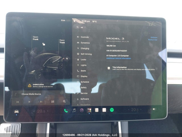 Aukcja sprzedaży 2019 Tesla Model 3, vin: 5YJ3E1EA5KF422341, numer aukcji: 12698486
