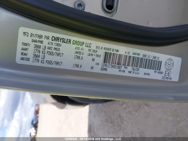 Продаж на аукціоні авто 2010 Dodge Ram 1500 St, vin: 1D7RV1CT5AS219827, номер лоту: 12698540