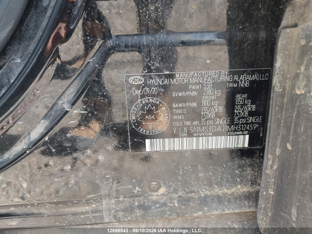 Hyundai Santa Fe Sel 2021 5NMS3DAJ1MH312459 Image 19