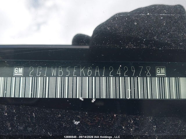 Aukcja sprzedaży 2010 Chevrolet Impala Lt, vin: 2G1WB5EK6A1242978, numer aukcji: 12698548