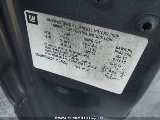 Продажа на аукционе авто 2001 Buick Lesabre Custom, vin: 1G4HP54K21U197539, номер лота: 12698558