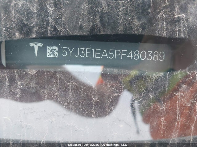 Aukcja sprzedaży 2023 Tesla Model 3, vin: 5YJ3E1EA5PF480389, numer aukcji: 12698580