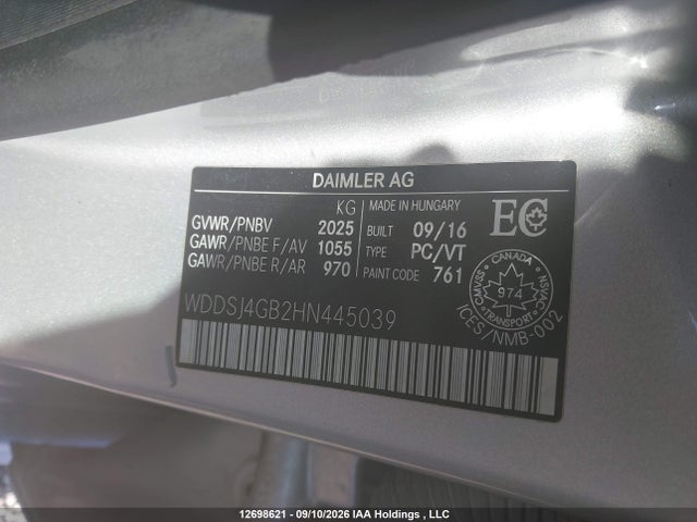 WDDSJ4GB2HN445039 Mercedes-Benz CLA 250 4MATIC