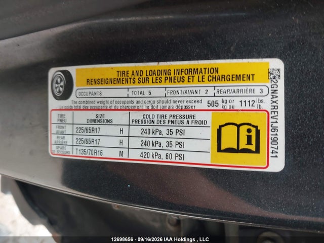Chevrolet EQUINOX LS 2018 2GNAXREV1J6190741 Image 9