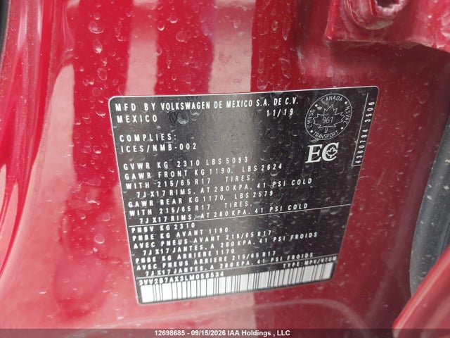 Volkswagen Tiguan 2020 3VV2B7AX3LM058534 Image 9