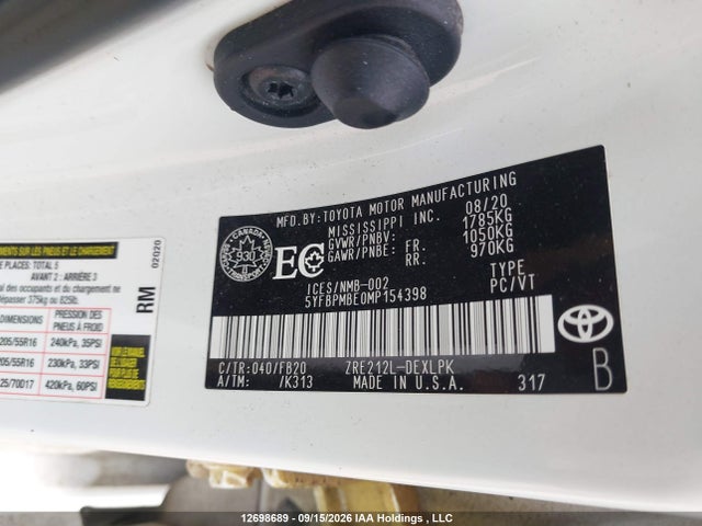 Toyota COROLLA LE 2021 5YFBPMBE0MP154398 Image 9