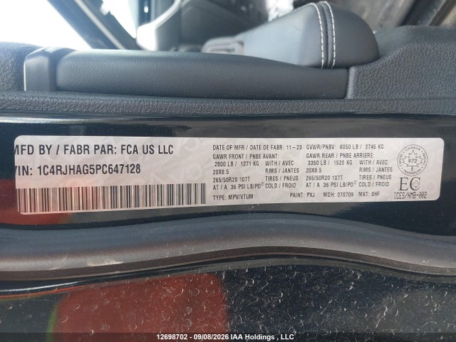 Auction sale of the 2023 Jeep Grand Cherokee Laredo/altitude, vin: 1C4RJHAG5PC647128, lot number: 12698702