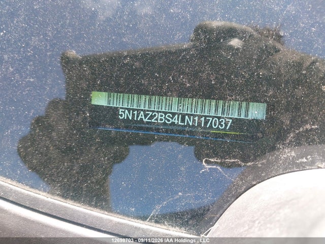 12698703 :رقم المزاد ، 5N1AZ2BS4LN117037 vin ، 2020 Nissan Murano Sv مزاد بيع