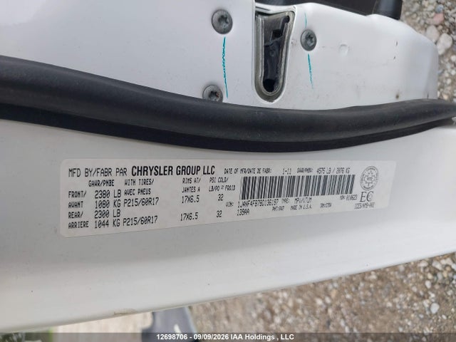 12698706 :رقم المزاد ، 1J4NF4FB7BD136197 vin ، 2011 Jeep Compass مزاد بيع