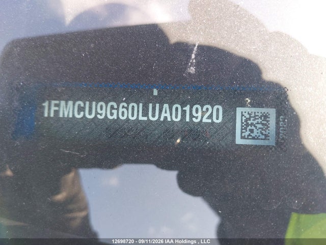 Продажа на аукционе авто 2020 Ford Escape Se, vin: 1FMCU9G60LUA01920, номер лота: 12698720