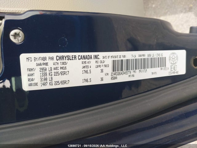 Dodge Grand Caravan 2014 2C4RDGBG4ER455770 Image 18