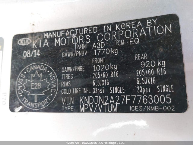 KIA Soul 2015 KNDJN2A27F7763005 Image 19