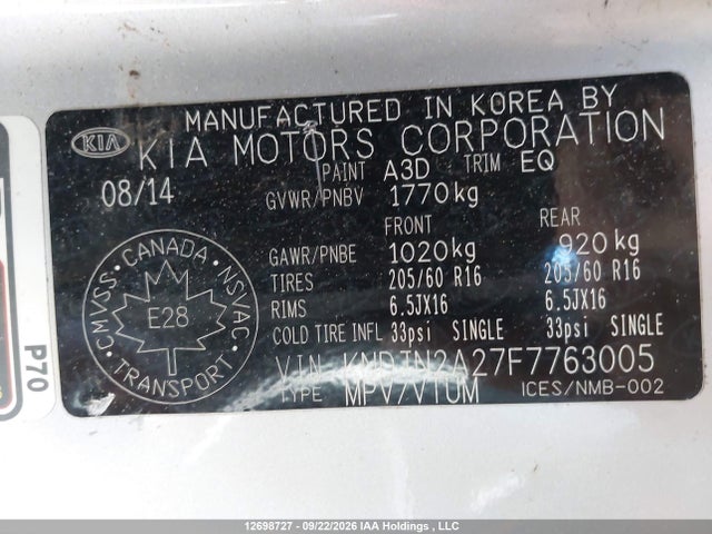 KIA Soul 2015 KNDJN2A27F7763005 Image 9
