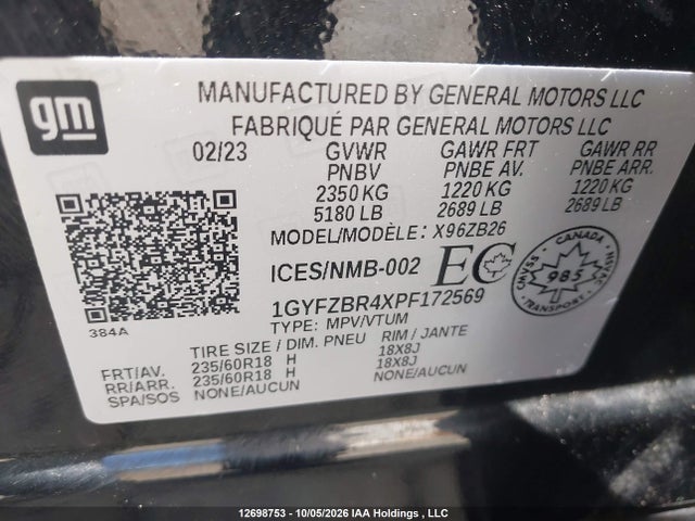 Cadillac Xt4 Luxury 2023 1GYFZBR4XPF172569 Image 9