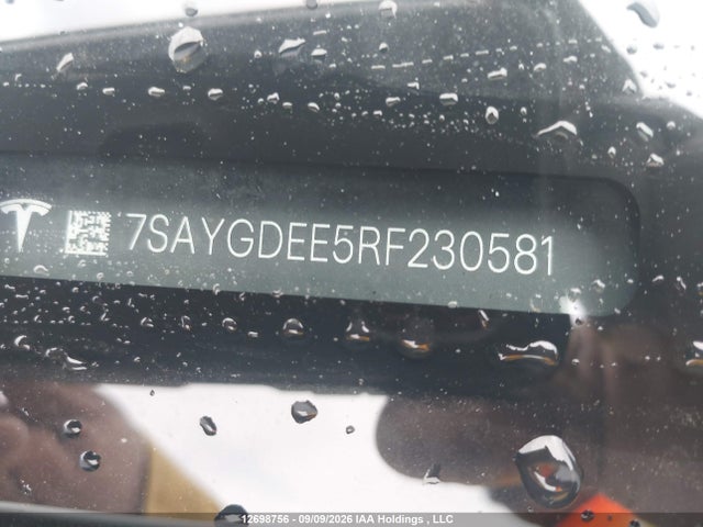 Auction sale of the 2024 Tesla Model Y, vin: 7SAYGDEE5RF230581, lot number: 12698756