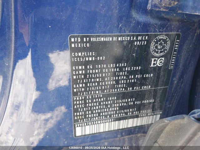 Volkswagen Taos 2024 3VVSX7B23RM004597 Image 9