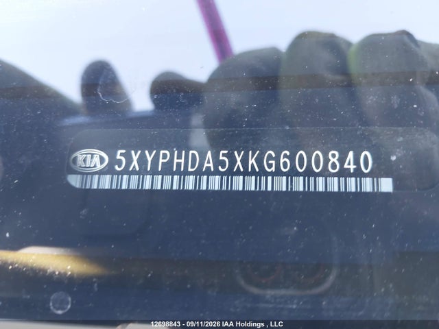 Auction sale of the 2019 Kia Sorento Ex/ex Sport, vin: 5XYPHDA5XKG600840, lot number: 12698843