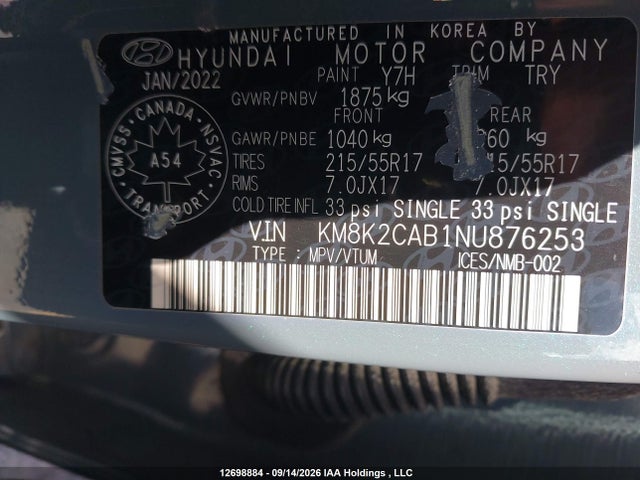 Hyundai Kona Preferred Awd 2022 KM8K2CAB1NU876253 Image 18