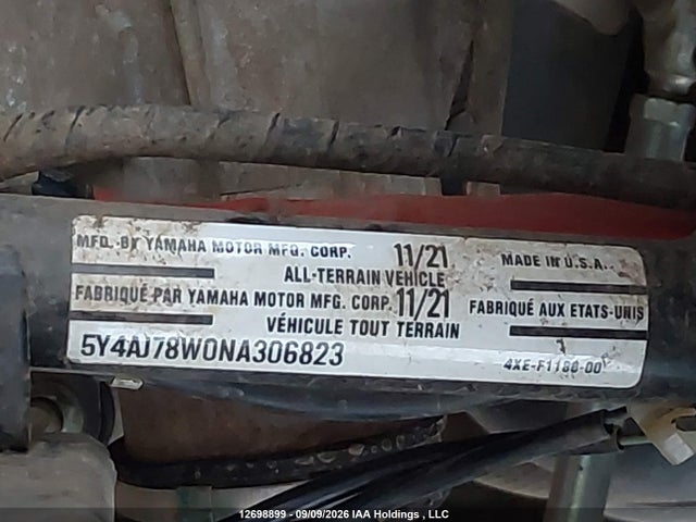 Yamaha Yfm450 K 2022 5Y4AJ78W0NA306823 Image 9