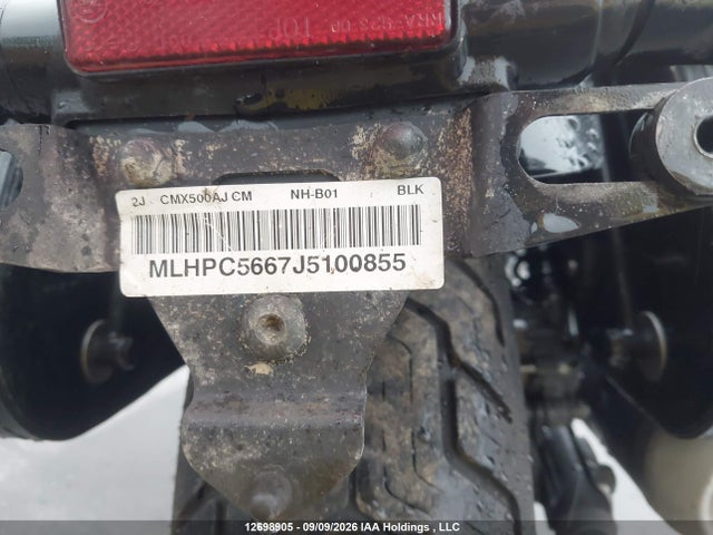 Aukcja sprzedaży 2018 Honda Cmx500 A, vin: MLHPC5667J5100855, numer aukcji: 12698905
