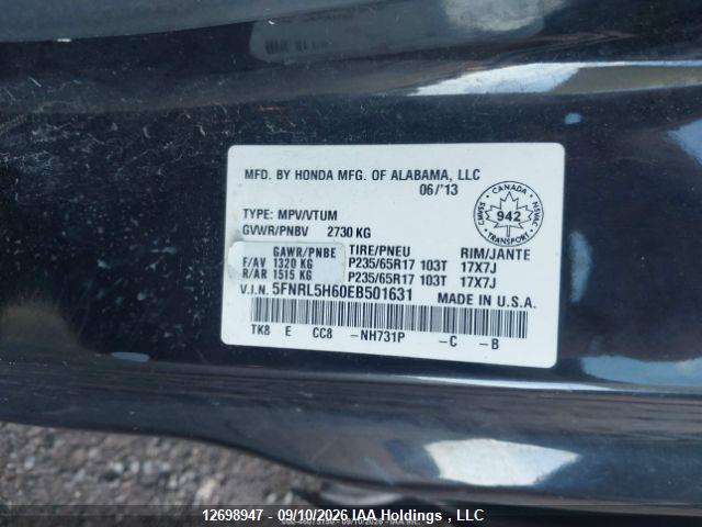 Honda ODYSSEY EXL 2014 5FNRL5H60EB501631 Image 10