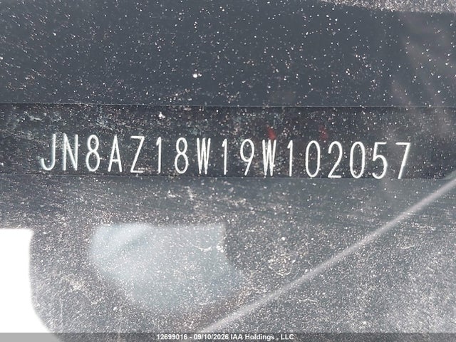 Auction sale of the 2009 Nissan Murano S/sl/le, vin: JN8AZ18W19W102057, lot number: 12699016