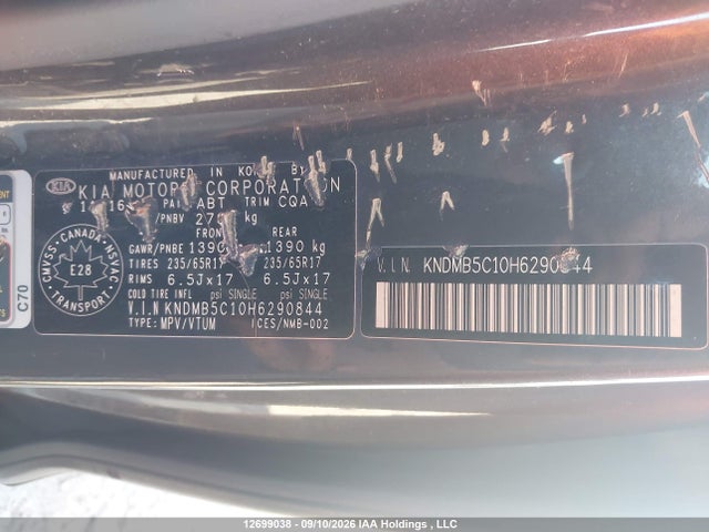 KIA SEDONA LX 2017 KNDMB5C10H6290844 Image 9