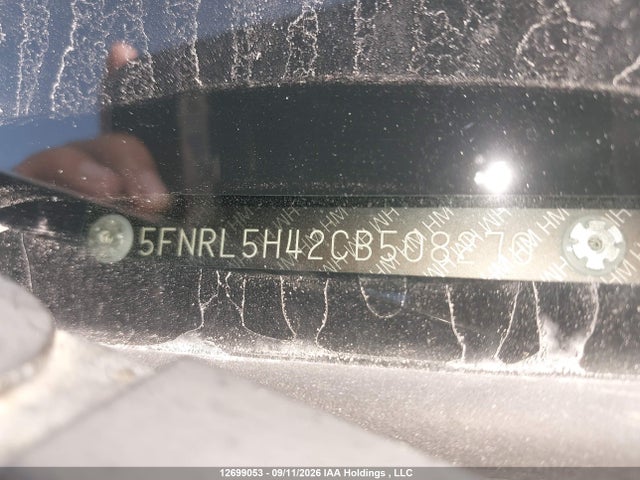 12699053 :رقم المزاد ، 5FNRL5H42CB508270 vin ، 2012 Honda Odyssey Ex مزاد بيع
