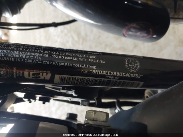 Продаж на аукціоні авто 2016 Harley-davidson Xl883 Iron 883, vin: 5HD4LE2A8GC400853, номер лоту: 12699092