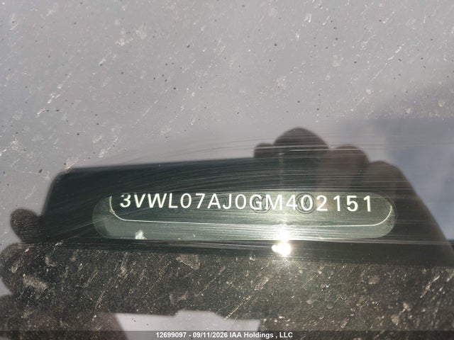 12699097 :رقم المزاد ، 3VWL07AJ0GM402151 vin ، 2016 Volkswagen Jetta Sel/sel Premium مزاد بيع