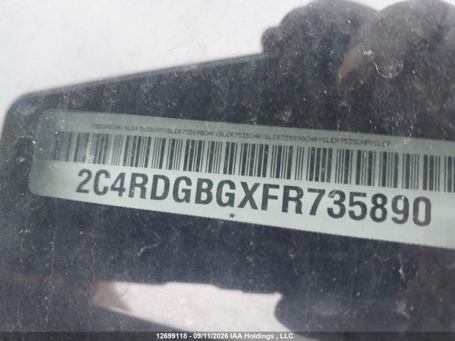 Продажа на аукционе авто 2015 Dodge Grand Caravan Se, vin: 2C4RDGBGXFR735890, номер лота: 12699118