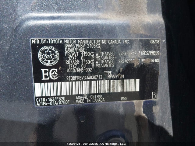Toyota RAV4 LE 2018 2T3BFREV3JW830713 Image 17