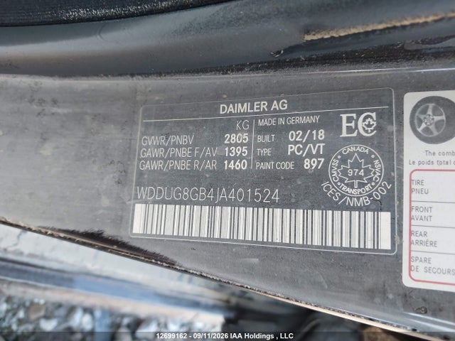 Aukcja sprzedaży 2018 Mercedes-benz S 560 4matic, vin: WDDUG8GB4JA401524, numer aukcji: 12699162