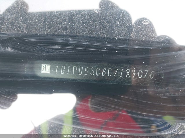 2012 Chevrolet Cruze Lt მანქანა იყიდება აუქციონზე, vin: 1G1PG5SC6C7189076, აუქციონის ნომერი: 12699169